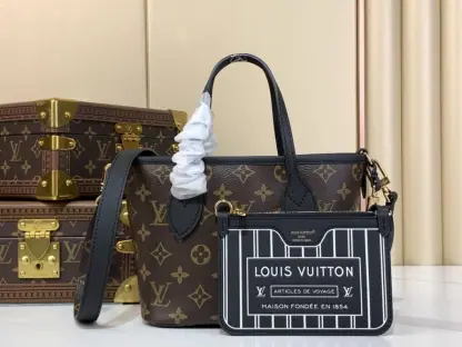 Replica Louis Vuitton Neverfull Bandoulière Inside Out BB M12099 Black #3576