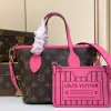  Louis Vuitton Neverfull Bandoulière Inside Out BB M12106 Rose #3575 - Image 4