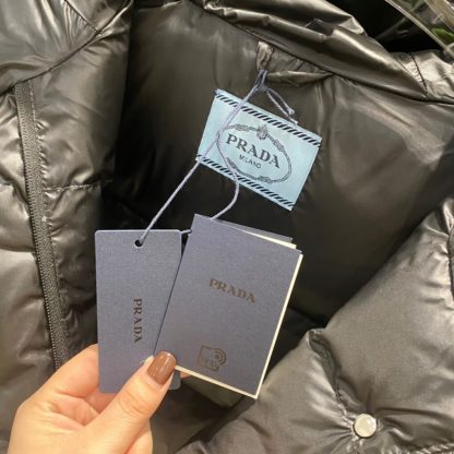  PRADA Re-Nylon convertible cropped down jacket Black #3400 - Image 19