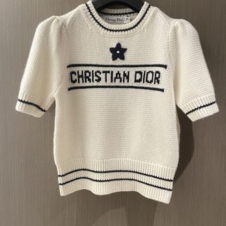 Replica Dior 'CHRISTIAN DIOR' Short-Sleeved Sweater #3414