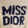  Dior Ecru Cashmere and Silk Knit with Blue Miss Dior Graffiti Motif Sweater #3416 - Image 4