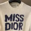  Dior Ecru Cashmere and Silk Knit with Blue Miss Dior Graffiti Motif Sweater #3416 - Image 6