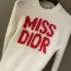 Dior Ecru Cashmere and Silk Knit with Red Miss Dior Graffiti Motif Sweater #3415 - Image 6