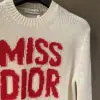  Dior Ecru Cashmere and Silk Knit with Red Miss Dior Graffiti Motif Sweater #3415 - Image 7