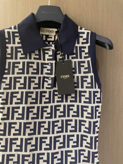  Fendi Navy blue FF cotton dress #3417 - Image 6