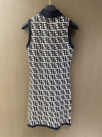  Fendi Navy blue FF cotton dress #3417 - Image 3