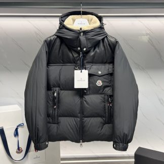 Replica Moncler BRAYE SHORT DOWN JACKET BLACK #3550