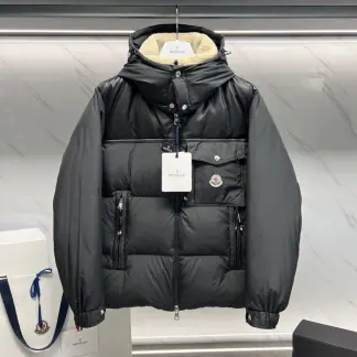 Replica Moncler BRAYE SHORT DOWN JACKET BLACK #3550