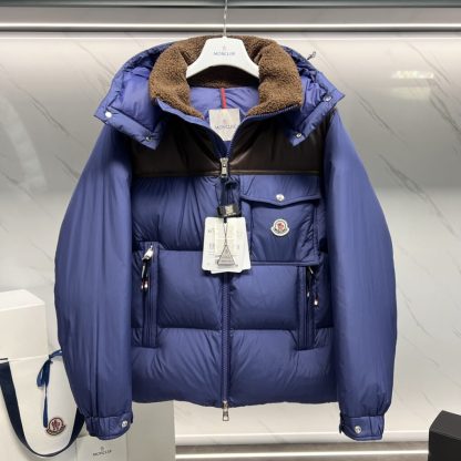 Moncler BRAYE SHORT DOWN JACKET BLUE #3549 - Image 8