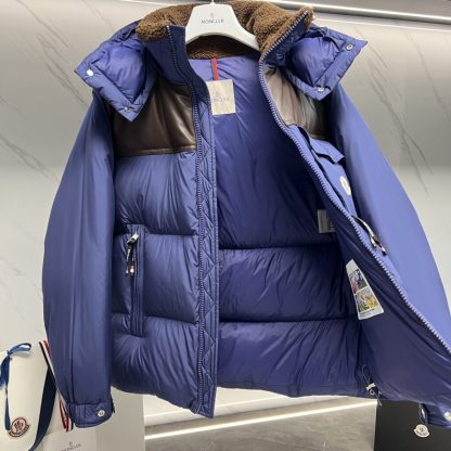  Moncler BRAYE SHORT DOWN JACKET BLUE #3549 - Image 4