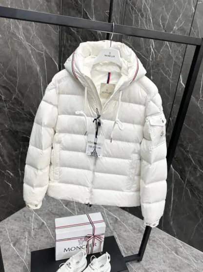  Moncler PAVIN Short Down Jacket Outerwear White #3557 - Image 2