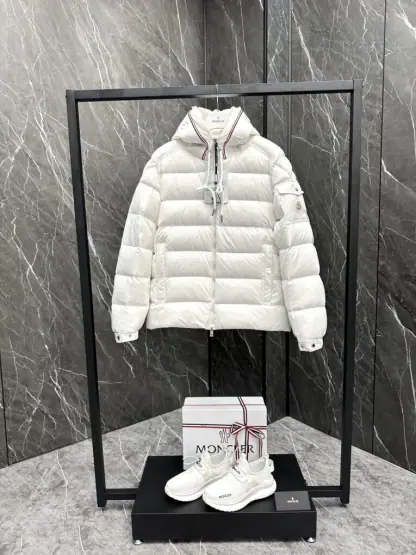  Moncler PAVIN Short Down Jacket Outerwear White #3557 - Image 3
