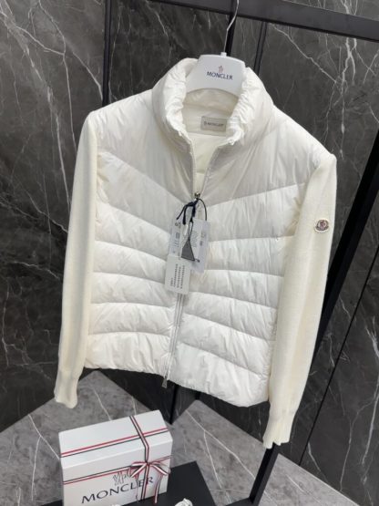  Moncler PADDED WOOL CARDIGAN WOMEN WHITE #3552 - Image 6