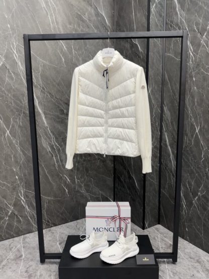  Moncler PADDED WOOL CARDIGAN WOMEN WHITE #3552 - Image 4