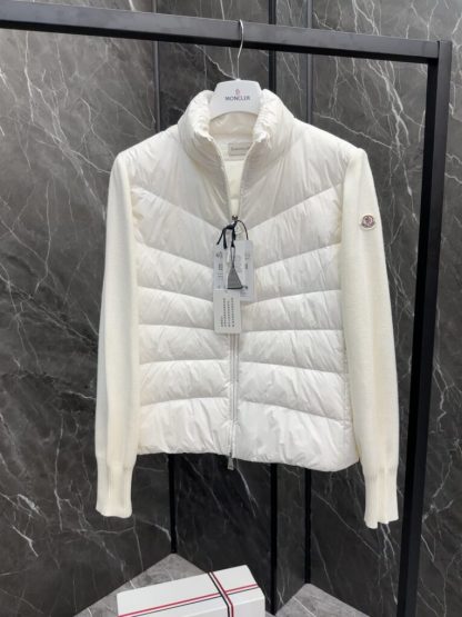  Moncler PADDED WOOL CARDIGAN WOMEN WHITE #3552 - Image 3