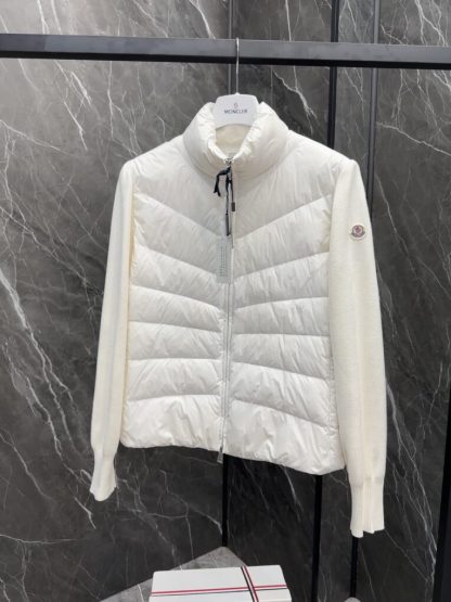  Moncler PADDED WOOL CARDIGAN WOMEN WHITE #3552 - Image 2