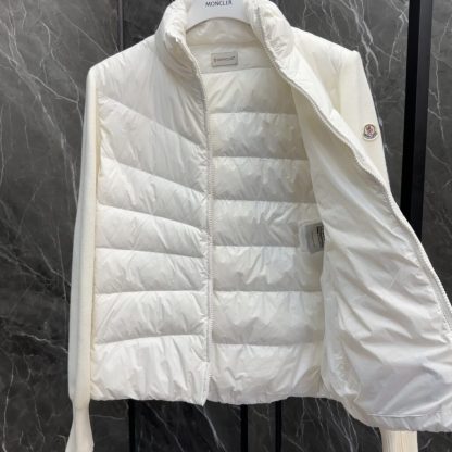  Moncler PADDED WOOL CARDIGAN WOMEN WHITE #3552 - Image 5