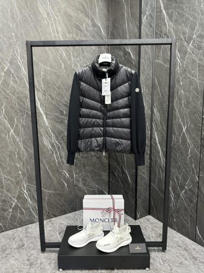  Moncler PADDED WOOL CARDIGAN WOMEN BLACK #3551 - Image 3