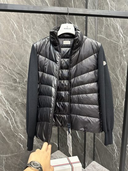  Moncler PADDED WOOL CARDIGAN WOMEN BLACK #3551 - Image 7