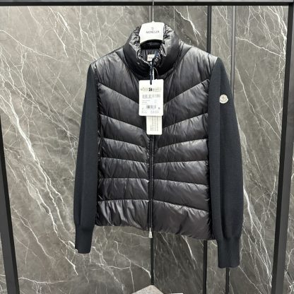  Moncler PADDED WOOL CARDIGAN WOMEN BLACK #3551 - Image 5