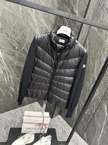  Moncler PADDED WOOL CARDIGAN WOMEN BLACK #3551 - Image 6