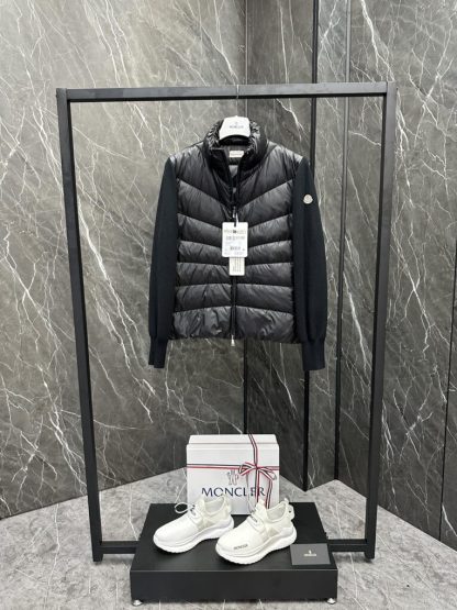  Moncler PADDED WOOL CARDIGAN WOMEN BLACK #3551 - Image 2
