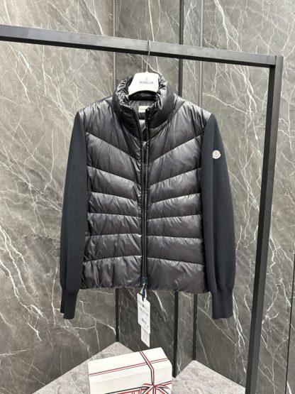  Moncler PADDED WOOL CARDIGAN WOMEN BLACK #3551 - Image 4