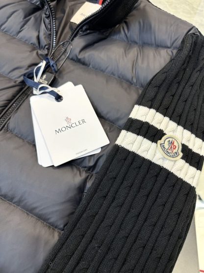  Moncler PADDED WOOL ZIP-UP CARDIGAN NAVY BLUE #3555 - Image 6