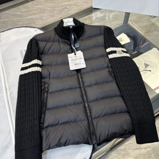 Replica Moncler PADDED WOOL ZIP-UP CARDIGAN BLACK #3555