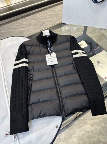 Replica Moncler PADDED WOOL ZIP-UP CARDIGAN BLACK #3555