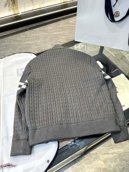  Moncler PADDED WOOL ZIP-UP CARDIGAN DARK GREY #3556 - Image 10