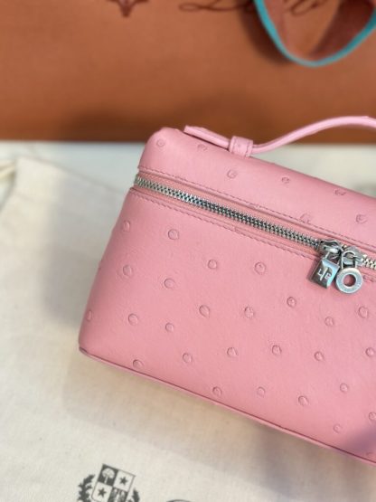 Loro Piana  Extra Poket L19 Ostrich leather Pink #3473 - Image 7