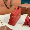 Loro Piana  Extra Poket L19 Ostrich leather Red #3472 - Image 8