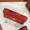 Loro Piana  Extra Poket L19 Ostrich leather Red #3472 - Image 6