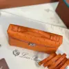 Loro Piana  Extra Poket L19 Ostrich leather Orange #3471 - Image 4