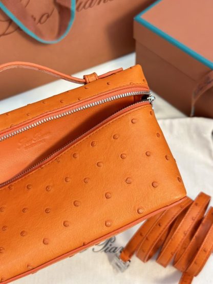 Loro Piana  Extra Poket L19 Ostrich leather Orange #3471 - Image 2