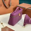 Loro Piana  Extra Poket L19 Ostrich leather Purple #3470 - Image 6