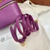 Loro Piana  Extra Poket L19 Ostrich leather Purple #3470 - Image 3