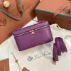 Loro Piana  Extra Poket L19 Ostrich leather Purple #3470 - Image 9