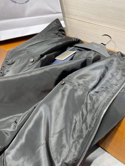  Prada Men's Outwear Silk and leather blouson jacket 2024 #3418 - Image 22
