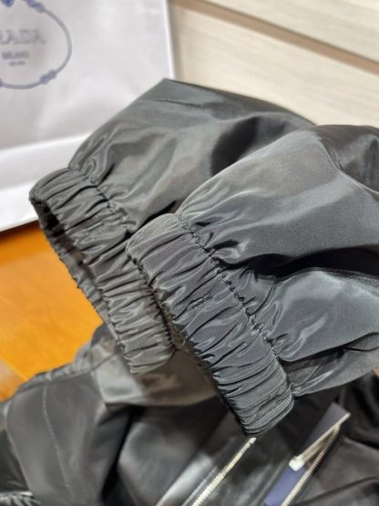  Prada Men's Outwear Silk and leather blouson jacket 2024 #3418 - Image 18