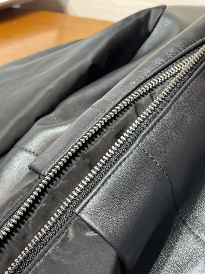  Prada Men's Outwear Silk and leather blouson jacket 2024 #3418 - Image 12