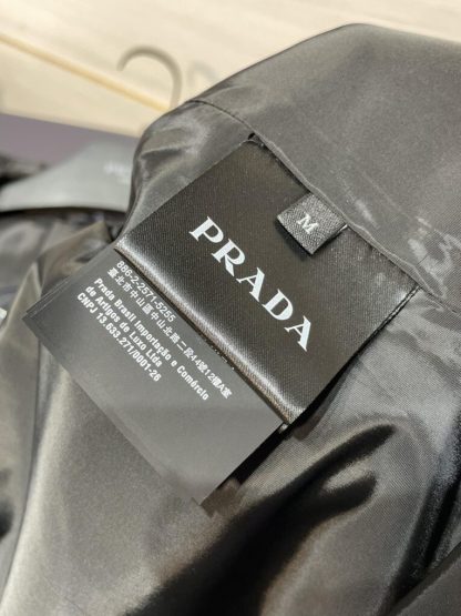  Prada Men's Outwear Silk and leather blouson jacket 2024 #3418 - Image 2