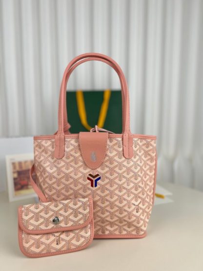 Replica Goyard Anjou Mini Bag Pink Tote #3382