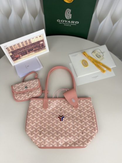  Goyard Anjou Mini Bag Pink Tote #3382 - Image 5