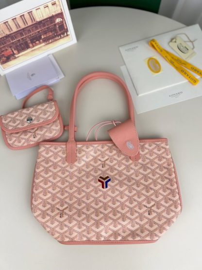  Goyard Anjou Mini Bag Pink Tote #3382 - Image 4