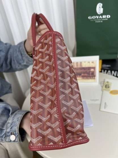  Goyard Anjou Mini Bag Burgundy Tote #3379 - Image 12