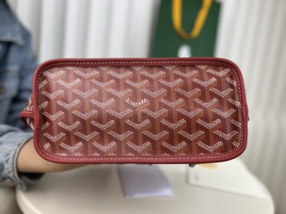  Goyard Anjou Mini Bag Burgundy Tote #3379 - Image 13