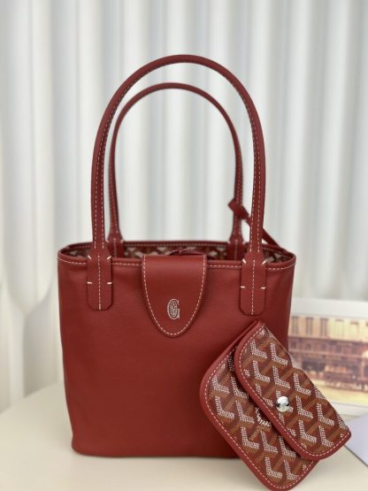 Replica Goyard Anjou Mini Bag Burgundy Tote #3379