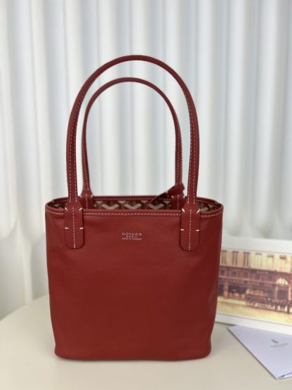  Goyard Anjou Mini Bag Burgundy Tote #3379 - Image 15